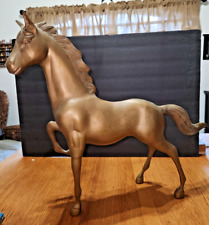 Vintage Extra Large Brass Horse Statue 19