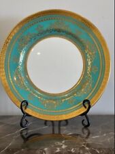 A Set of Seven Green Gold Minton Plates picture