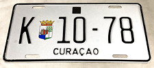2015 Curacao license plate NORTH CAROLINA DIES w/crest K 10-78 Caribbean Foreign picture