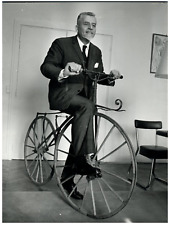 Vintage Robert Buron 18x24 Silver Print Bicycle Circa 1965  picture