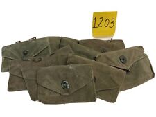 VINTAGE WWII MEDICAL POUCHES GREEN WARTIME DATES picture