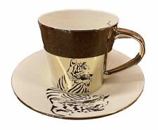 LUYCHO Anamorphic Tea Coffee Cup And Saucer Siberian Tiger picture