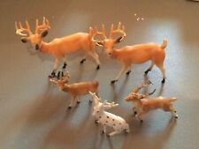Vintage Lot Of Deer Reindeer Hard Plastic Celluloid Resin picture