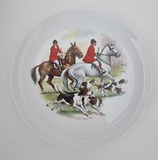 Antique German Kaiser Porcelain Plate, Horses Fox Hunting Decorative Equestrian  picture