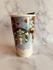 Starbucks Watercolor World Map Globe Ceramic Tumbler Travel Mug 12oz 2015 picture