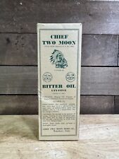 VINTAGE 1939 CHIEF TWO MOON BITTER OIL LAXITIVE BOX WATERBURY CT QUACK MEDICAL picture