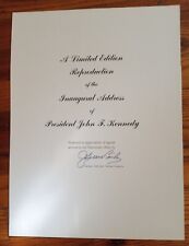 JFK  1961 INAUGURAL DNC LARGE DONOR GIFT SIGNED BY JFK &DNC CHAIR SUPER RARE  picture