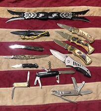 12 Knife Lot Vintage Swiss Army Imperial Camillus Venom Stinger picture