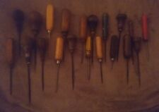 Mixed Lot of 20 Vintage Mostly Wooden Handle ICE PICKS picture