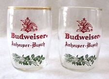 Two Vintage Budweiser Anheuser Busch Glasses - EUC picture
