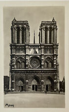 RPPC Paris - Notre Dame Facade - The West Front - Signed Mona picture