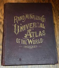 1893 Rand McNally & Co.'s Universal Atlas Of The World Color Maps U.S. & World picture