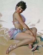 1950's Rolf Armstrong Brown & Bigelow Pin-Up Print Bathing Beauty Is Coquette picture