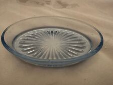 Vintage 1960’s Heisey Cut Glass Blue Soap/Trinket Dish picture