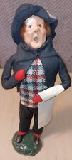 Vintage Rare 1984/85 Byer's Choice Caroler Man With Plaid Shirt And Music Scroll picture