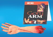 FAKE GORY BLOODY ARM / HAND scary freaky hanging joke halloween props gag prank picture