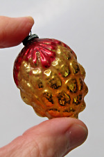 Vintage Blown Glass Cluster BERRY Kugel Red Gold Small Christmas Ornament Japan picture