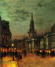 Dream-art Oil painting John-Atkinson-Grimshaw-Blackman-Street-London cityscape picture