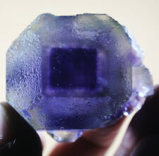 Newly discovered Green all-transparent violet heart fluorite Mineral Specimen picture