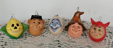 Vintage Anthropomorphic Halloween Ornaments Set of 5 picture