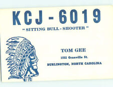 Pre-1980 RADIO CARD - CB HAM OR QSL Burlington - Near Greensboro NC AH2254 picture