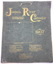 James River 1907 Calendar Westover Church VA Antique Vintage picture