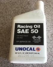 VINTAGE UNOCAl/NASCAR SAE 50 RACING OIL NOS  (1QT) picture