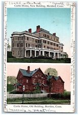 Meriden Connecticut CT Postcard Curtis Home New Building Old Copper Window c1906 picture