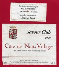 MB57 BURGUNDY COAST OF NIGHTS-VILLAGES 1979 SAVOUR CLUB Jean TRESGROS label picture
