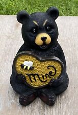 Ebros Bee My Honey Black Bear with Honeycomb Heart Be Mine Figurine 6