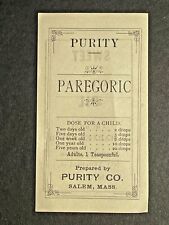 1886 W.H. Smith Paregoric Medicine Label - Salem Massachusetts  picture