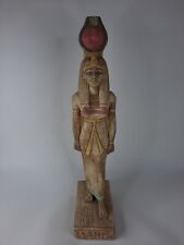 RARE ANCIENT EGYPTIAN ANTIQUE Statue Goddess Isis Heavy Stone Hieroglyphic picture
