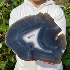 7.8LB Natural Beautiful Agate Geode Druzy Slice ExtraLarge Gemstone picture