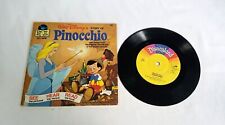 Vintage Walt Disney Record Pinocchio 33 1/3 RPM Vintage Disney Read-Along Record picture