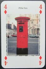 Pillar Box United Kingdom Single Swap Playing Card 4 Diamonds picture