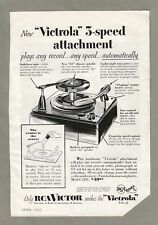 Vintage 1953 Victrola 3-Speed Attachment Magazine Advertisement Columbia Records picture