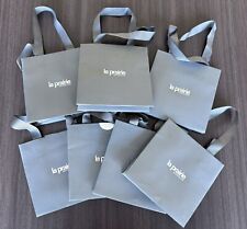 Lot of 7 LA PRAIRIE Small Shopping Gift Paper Bag 5”x5”x2.75” Gray picture