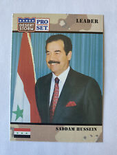 1991 Pro Set Desert Storm Leader Saddam Hussein #69 Rookie Card Rare Iraq Leader picture