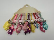 VTG CARDED 1980’s BELL CLIP CHARMS FOR NECKLACES 11 PLASTIC TOY NECKLACE CHARMS picture