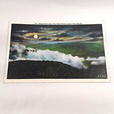 North Carolina -Blue Ridge Mountains- Full Moon & Clouds Postcard 1915-30 picture