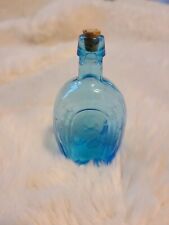 Vintage 1970’s Small Light Blue Apothecary Bottle Made In Taiwan picture