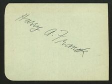 Harry A Franck d1962 signed autograph 4x5 cut American Travel Writer AB1297 picture