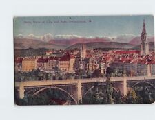 Postcard Bern View of City and Alps Bern Switzerland picture