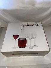 Vintage Hand Etched Crystal Decanter w/Stopper And 4 Wine Glasses By Elements picture