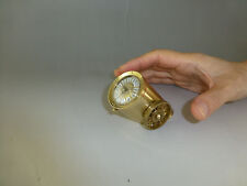 Rare Vintage Swiss Art Deco ARNEX Brass Canon Desk Watch/Clock Date (See Video) picture