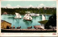 Charlevoix Michigan Round Lake Old Boats Postcard picture