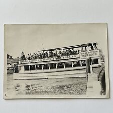 Vintage Snapshot Photograph Glass Bottom Mermaid Boat Miami FL picture