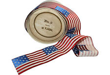 Vintage  Antique Silk/Cotton GAR Flag Ribbon Military Medals Quilting 1 1/2