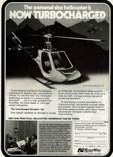 1978 Vintage Print Ad The personal size helicopter is Now Turbocharged Rotorway picture