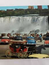 C 1950s View of American Falls From Canada Niagara Old Cars Chrome Postcard picture